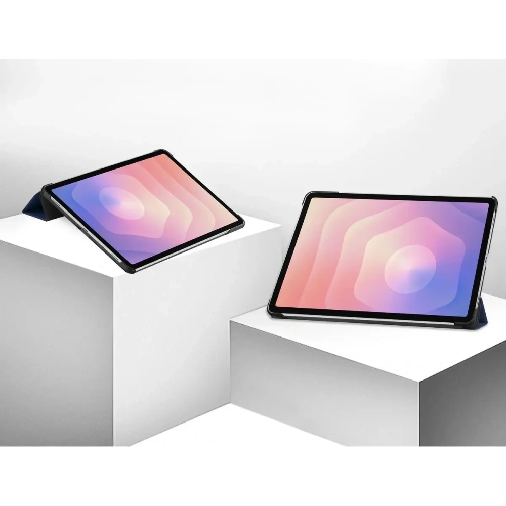 Etui z klapką Bizon Case Tab Croc do Samsung Galaxy Tab S11 granatowe