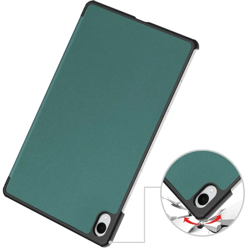 Etui z klapką Bizon Case Tab Croc do Samsung Galaxy Tab S11 ciemnozielone