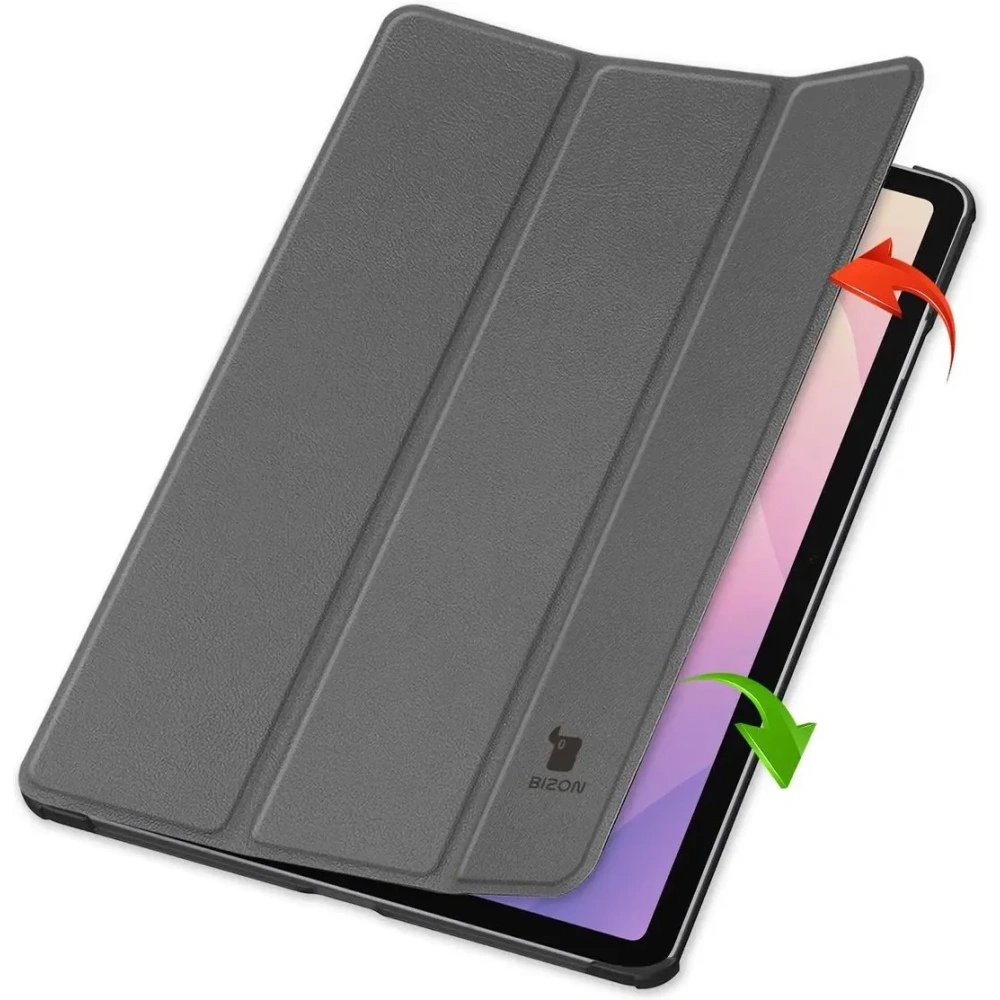 Etui z klapką Bizon Case Tab Croc do Samsung Galaxy Tab S11 szare