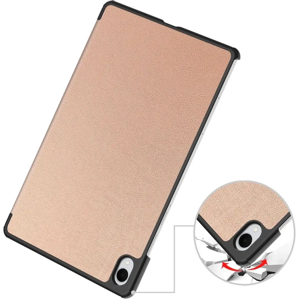 Etui z klapką Bizon Case Tab Croc do Samsung Galaxy Tab S11 różowozłote