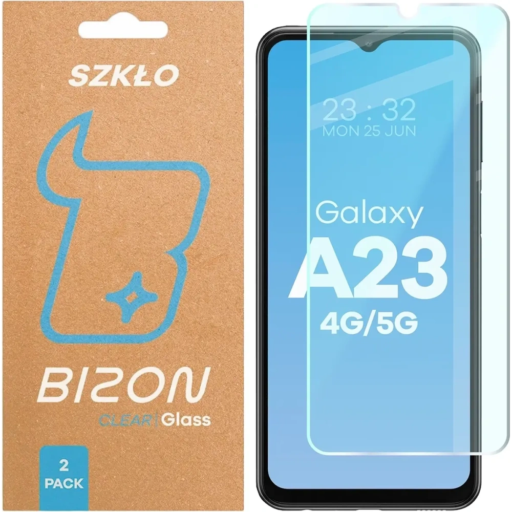 Szkło hartowane Bizon Glass Clear Duo do Samsung Galaxy A23 4G / 5G [2 PACK]