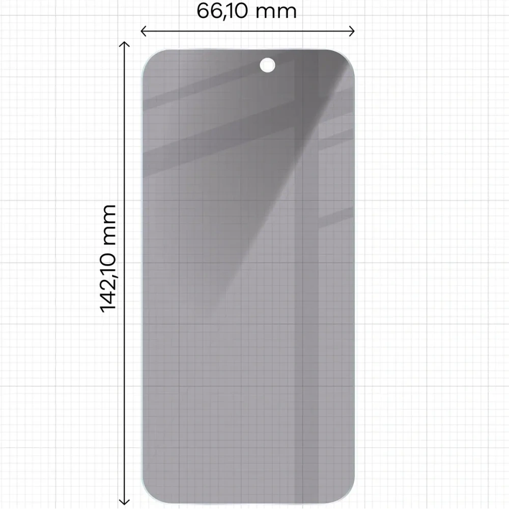 Prywatyzujące szkło hartowane Bizon Glass Clear Shadow do Apple iPhone 15 / 15 Pro / 16  przyciemniane [2 PACK]