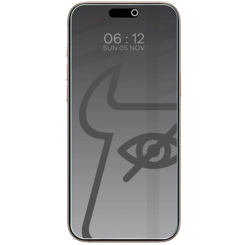 Prywatyzujące szkło hartowane Bizon Glass Clear Shadow do Apple iPhone 16 Pro Max przyciemniane [2 PACK]