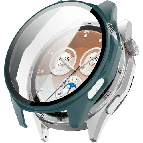 Etui ze szkłem do zegarka Bizon Case+Glass Watch do Huawei Watch GT6 46mm zielone