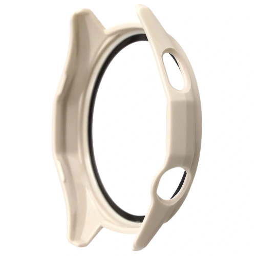 Etui ze szkłem do zegarka Bizon Case+Glass Watch do Huawei Watch GT6 46mm beżowe