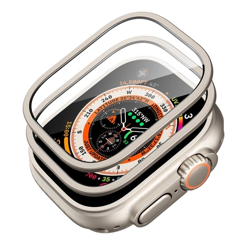 Szkło hartowane ESR Armorite Tempered Glass do Apple Watch Ultra 1 / 2 / 3 49mm Titanium [2 PACK]