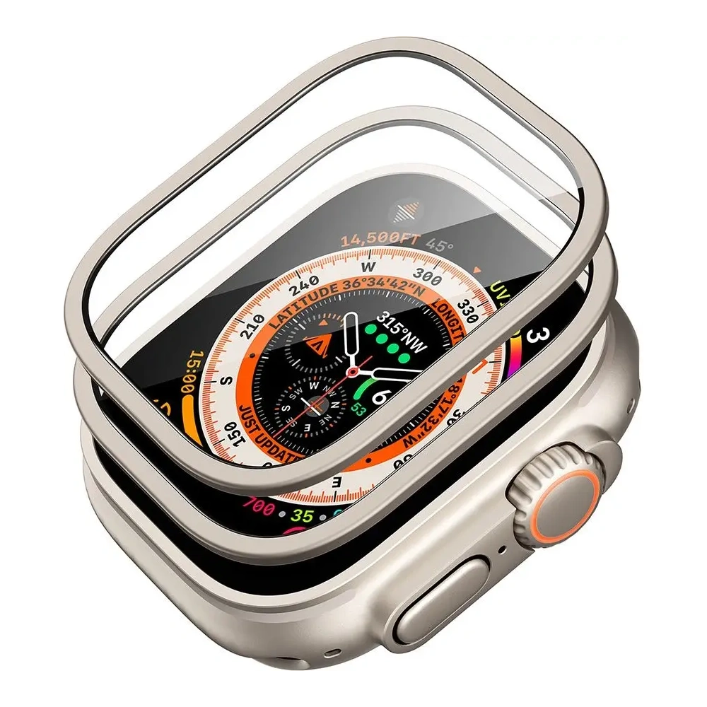 Szkło hartowane ESR Armorite Tempered Glass do Apple Watch Ultra 1 / 2 / 3 49mm Titanium [2 PACK]