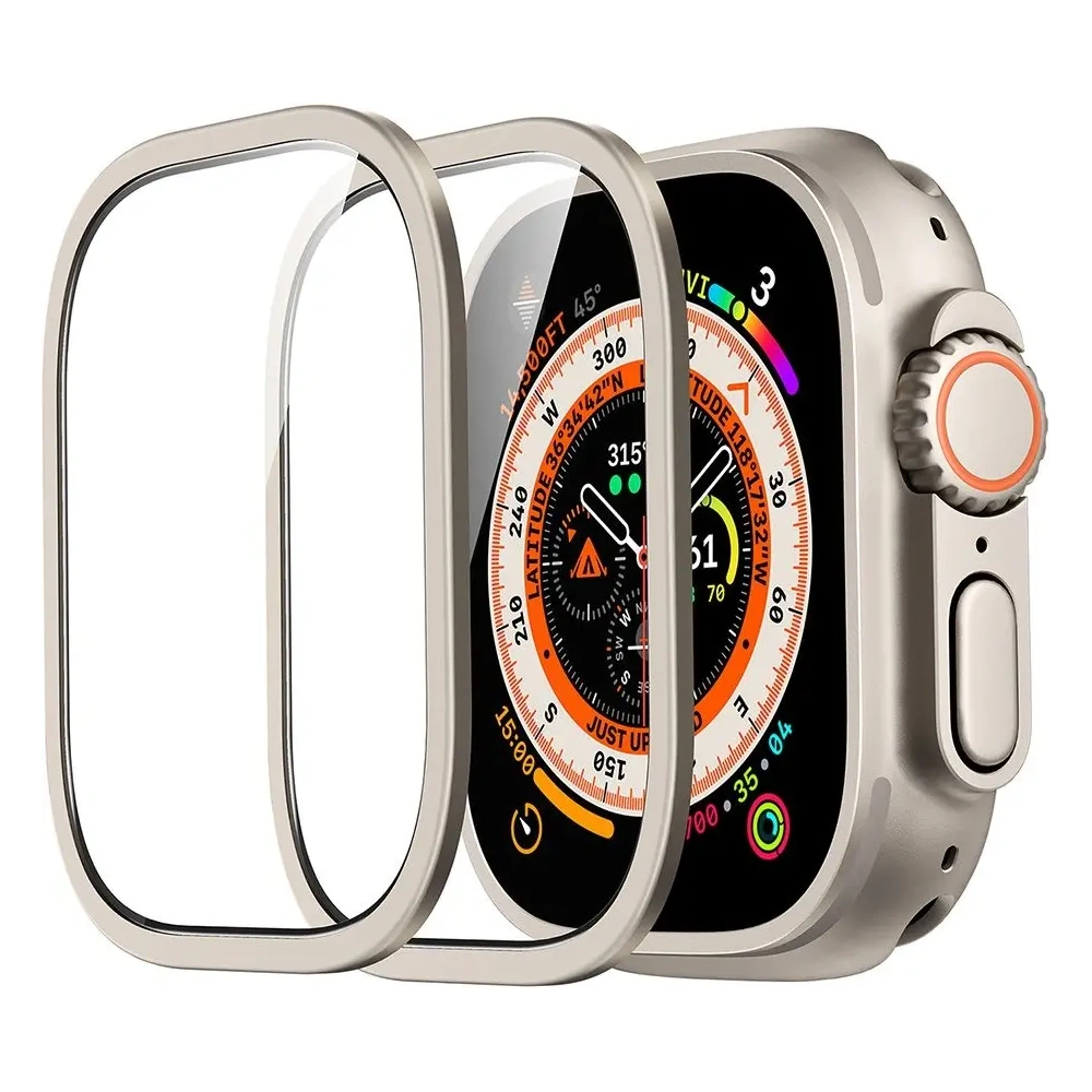 Szkło hartowane ESR Armorite Tempered Glass do Apple Watch Ultra 1 / 2 / 3 49mm Titanium [2 PACK]