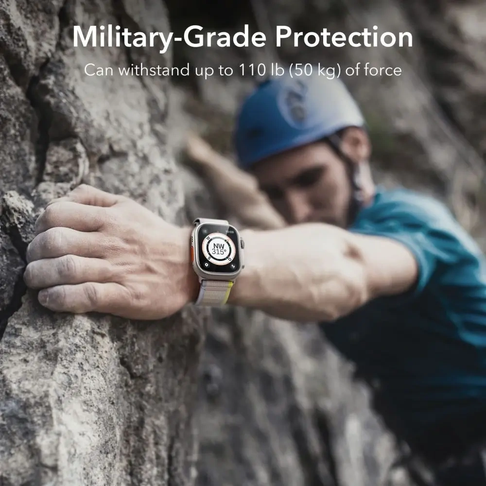 Szkło hartowane ESR Armorite Tempered Glass do Apple Watch Ultra 1 / 2 / 3 49mm Titanium [2 PACK]