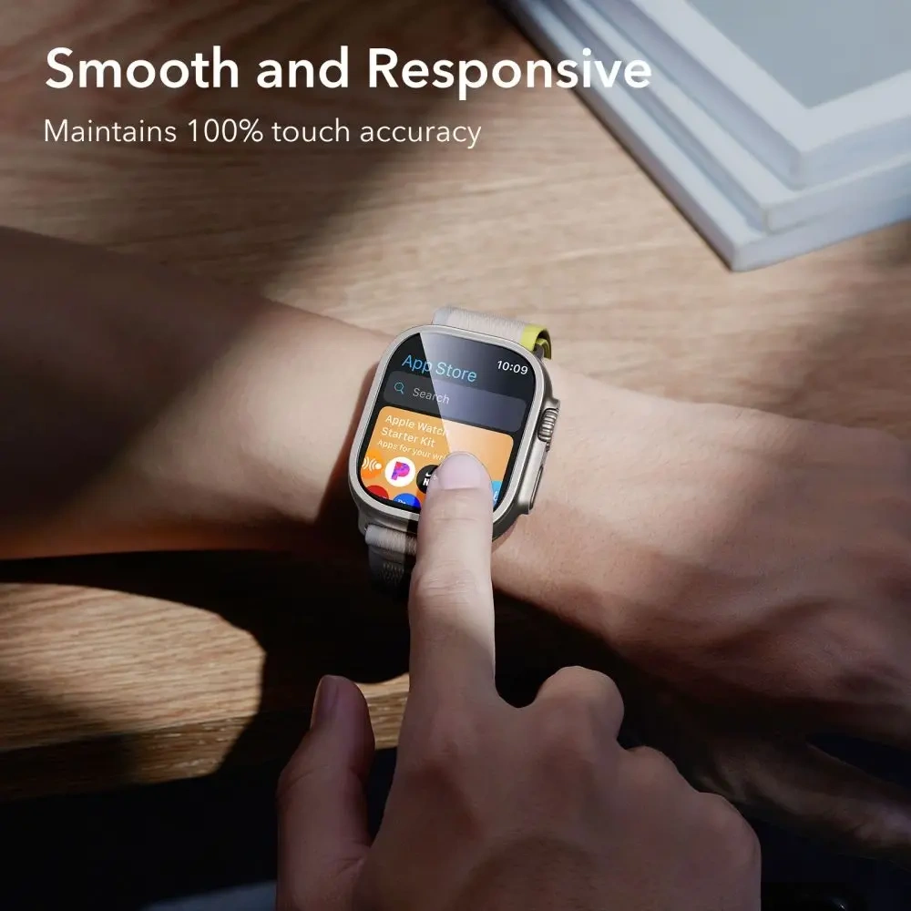 Szkło hartowane ESR Armorite Tempered Glass do Apple Watch Ultra 1 / 2 / 3 49mm Titanium [2 PACK]
