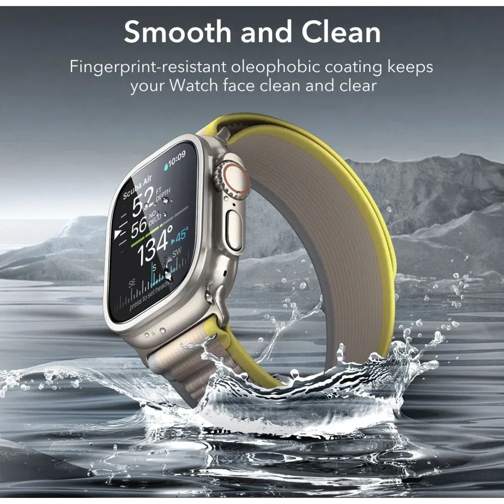 Szkło hartowane ESR Armorite Tempered Glass do Apple Watch Ultra 1 / 2 / 3 49mm Titanium [2 PACK]