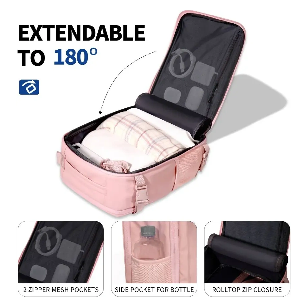 Plecak Tech-Protect Defender S50 Ryanair & Wizzair Travel Laptop Cabin Backpack 20L 40x20x25 Dusty Pink