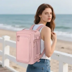 Plecak Tech-Protect Defender S50 Ryanair & Wizzair Travel Laptop Cabin Backpack 20L 40x20x25 Dusty Pink