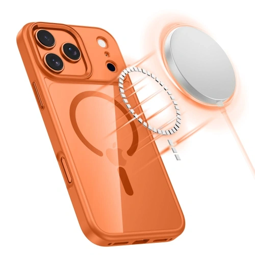Etui Tech-Protect MagMat MagSafe do Apple iPhone 17 Pro Cosmic Orange/clear