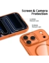 Etui Tech-Protect MagMat MagSafe do Apple iPhone 17 Pro Cosmic Orange/clear