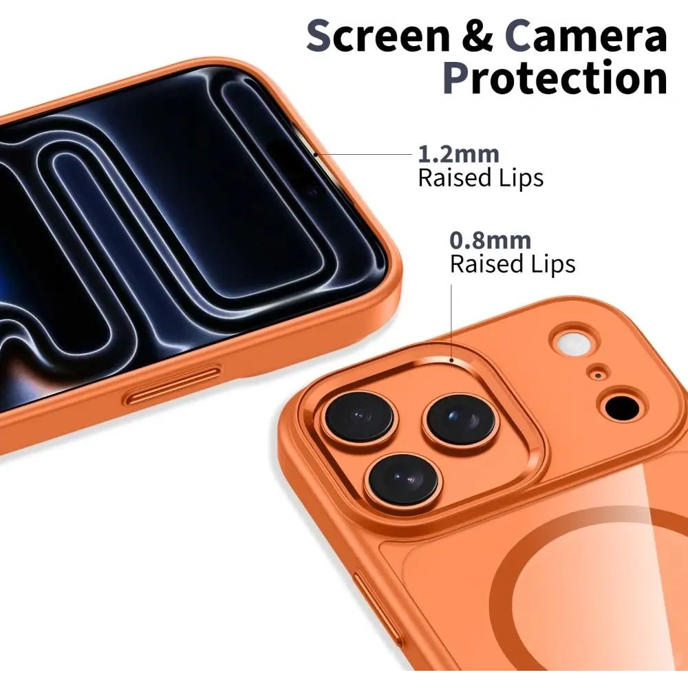 Etui Tech-Protect MagMat MagSafe do Apple iPhone 17 Pro Cosmic Orange/clear