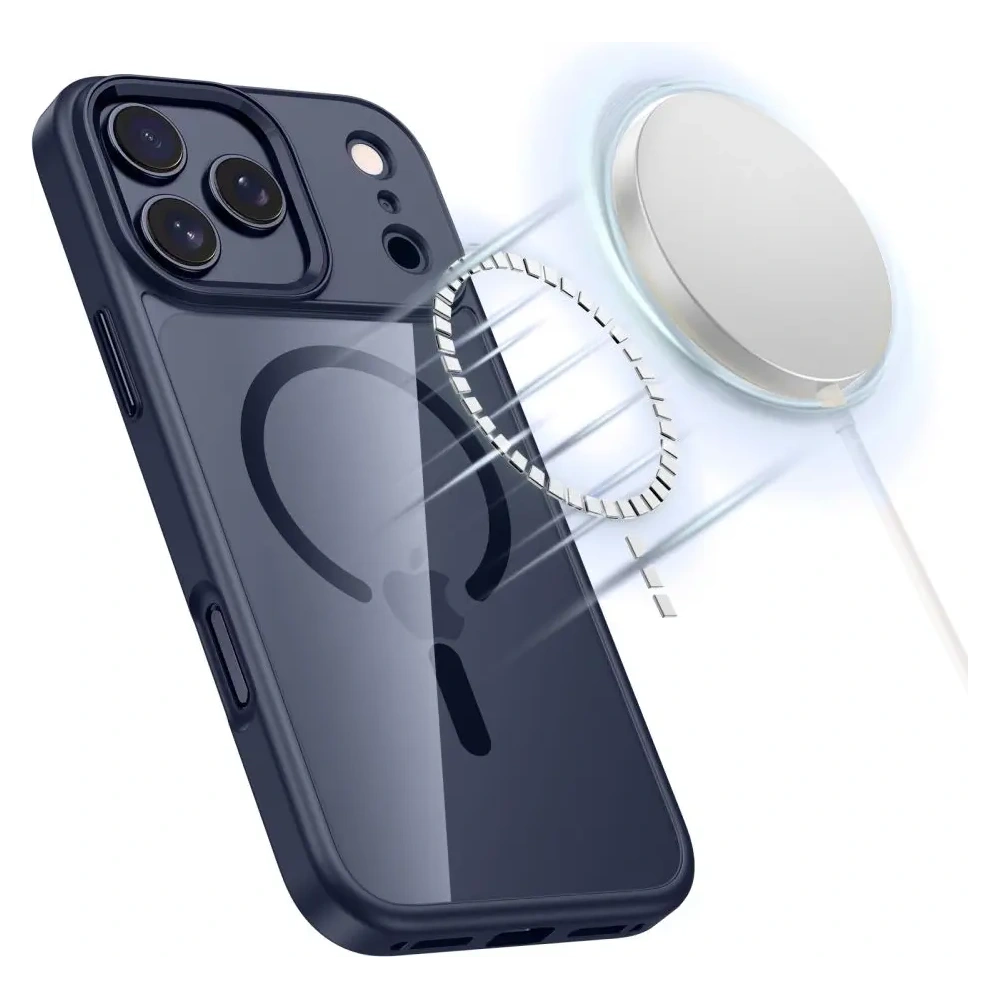 Etui Tech-Protect MagMat MagSafe do Apple iPhone 17 Pro Deep Blue/clear