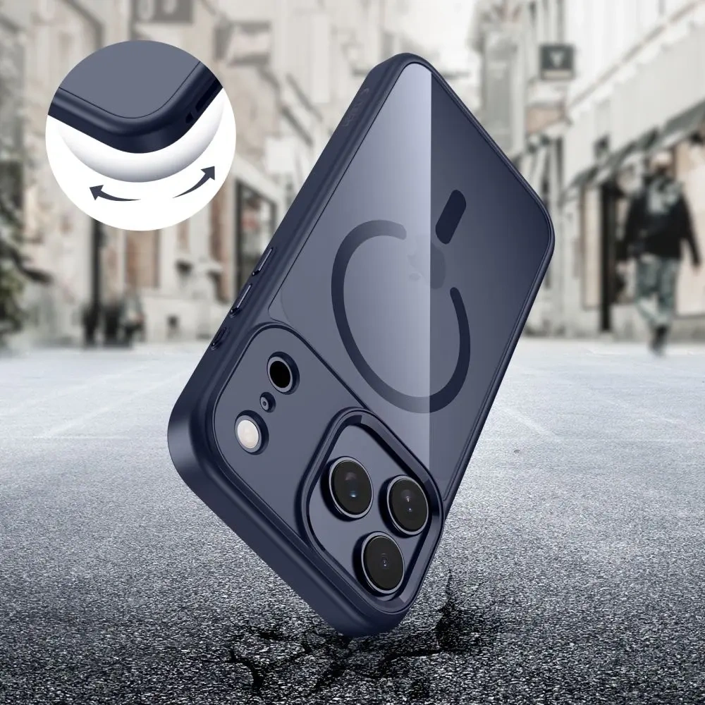 Etui Tech-Protect MagMat MagSafe do Apple iPhone 17 Pro Deep Blue/clear