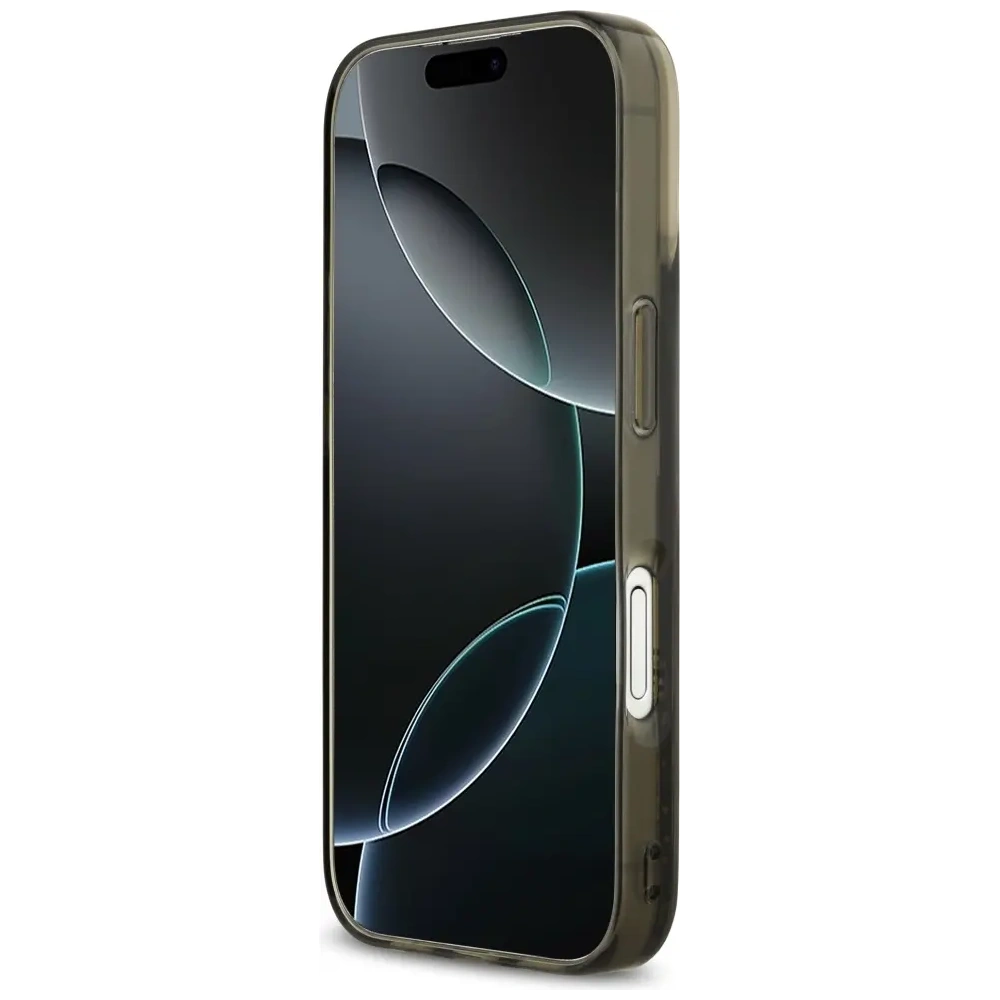 Etui Karl Lagerfeld Liquid Glitter Choupette Logo MagSafe do Apple iPhone 17 czarny