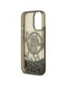 Etui Karl Lagerfeld Liquid Glitter Choupette Logo MagSafe do Apple iPhone 17 czarny
