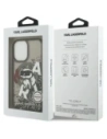 Etui Karl Lagerfeld Liquid Glitter Choupette Logo MagSafe do Apple iPhone 17 czarny