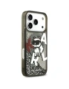 Etui Karl Lagerfeld Liquid Glitter Choupette Logo MagSafe do Apple iPhone 17 Pro czarny