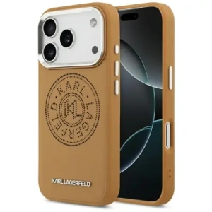 Etui Karl Lagerfeld Point & Metal Logo MagSafe do Apple iPhone 17 Pro brązowy