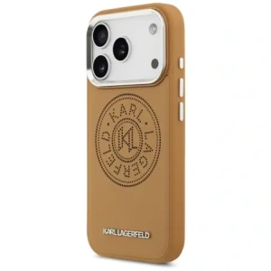 Etui Karl Lagerfeld Point & Metal Logo MagSafe do Apple iPhone 17 Pro brązowy