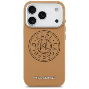 Etui Karl Lagerfeld Point & Metal Logo MagSafe do Apple iPhone 17 Pro Max brązowy