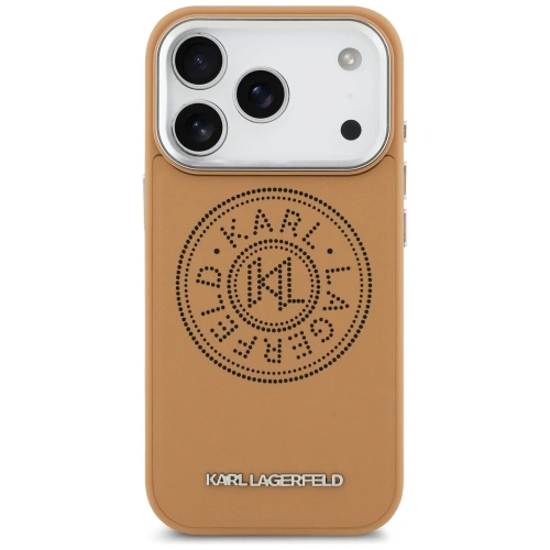 Etui Karl Lagerfeld Point & Metal Logo MagSafe do Apple iPhone 17 Pro Max brązowy