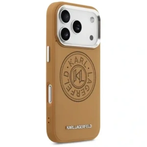 Etui Karl Lagerfeld Point & Metal Logo MagSafe do Apple iPhone 17 Pro Max brązowy