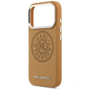 Etui Karl Lagerfeld Point & Metal Logo MagSafe do Apple iPhone 17 Pro Max brązowy