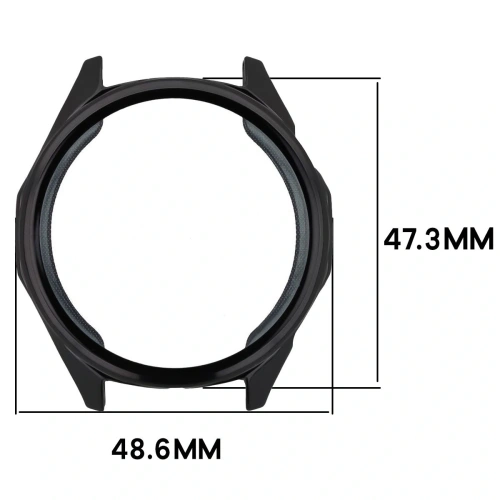 Etui z osłoną ekranu Bizon Case Watch Felipe do Huawei Watch GT6 46mm czarne