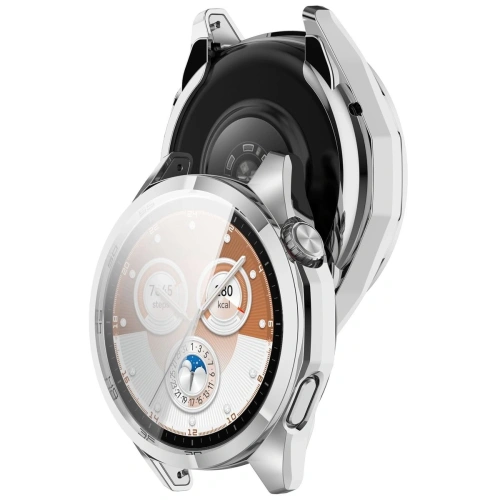 Etui z osłoną ekranu Bizon Case Watch Felipe do Huawei Watch GT6 46mm srebrne