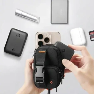 Organizer mangetyczny Spigen Snap Zip MagSafe Pouch Black