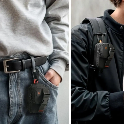 Organizer mangetyczny Spigen Snap Zip MagSafe Pouch Black
