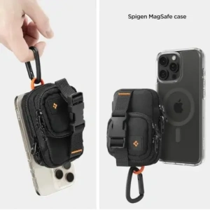 Organizer mangetyczny Spigen Snap Zip MagSafe Pouch Black