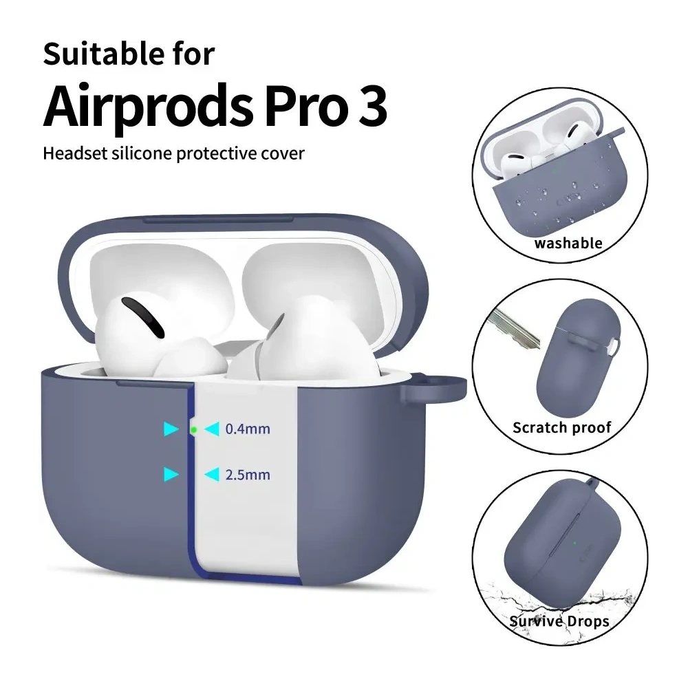 Etui Tech-Protect Silicone Hook do Apple AirPods Pro 3 Baby Blue