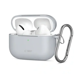 Etui Tech-Protect Silicone Hook do Apple AirPods Pro 3 Crayon Grey