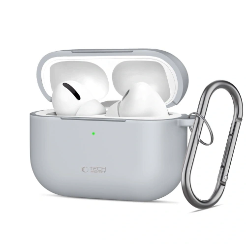 Etui Tech-Protect Silicone Hook do Apple AirPods Pro 3 Crayon Grey