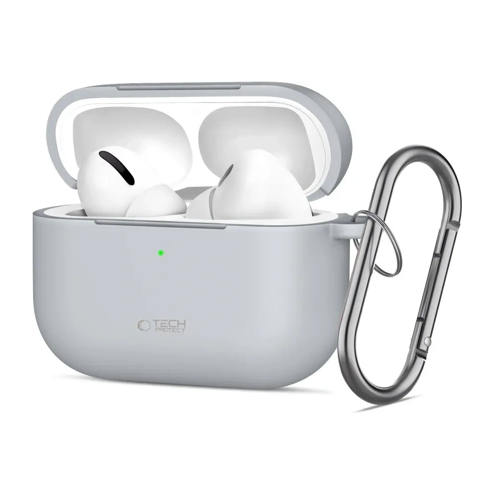 Etui Tech-Protect Silicone Hook do Apple AirPods Pro 3 Crayon Grey