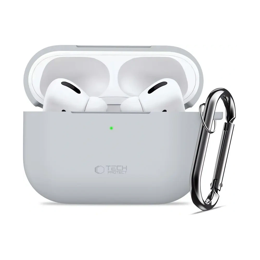 Etui Tech-Protect Silicone Hook do Apple AirPods Pro 3 Crayon Grey