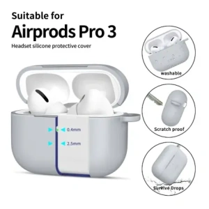 Etui Tech-Protect Silicone Hook do Apple AirPods Pro 3 Crayon Grey