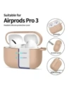 Etui Tech-Protect Silicone Hook do Apple AirPods Pro 3 Caffe Latte