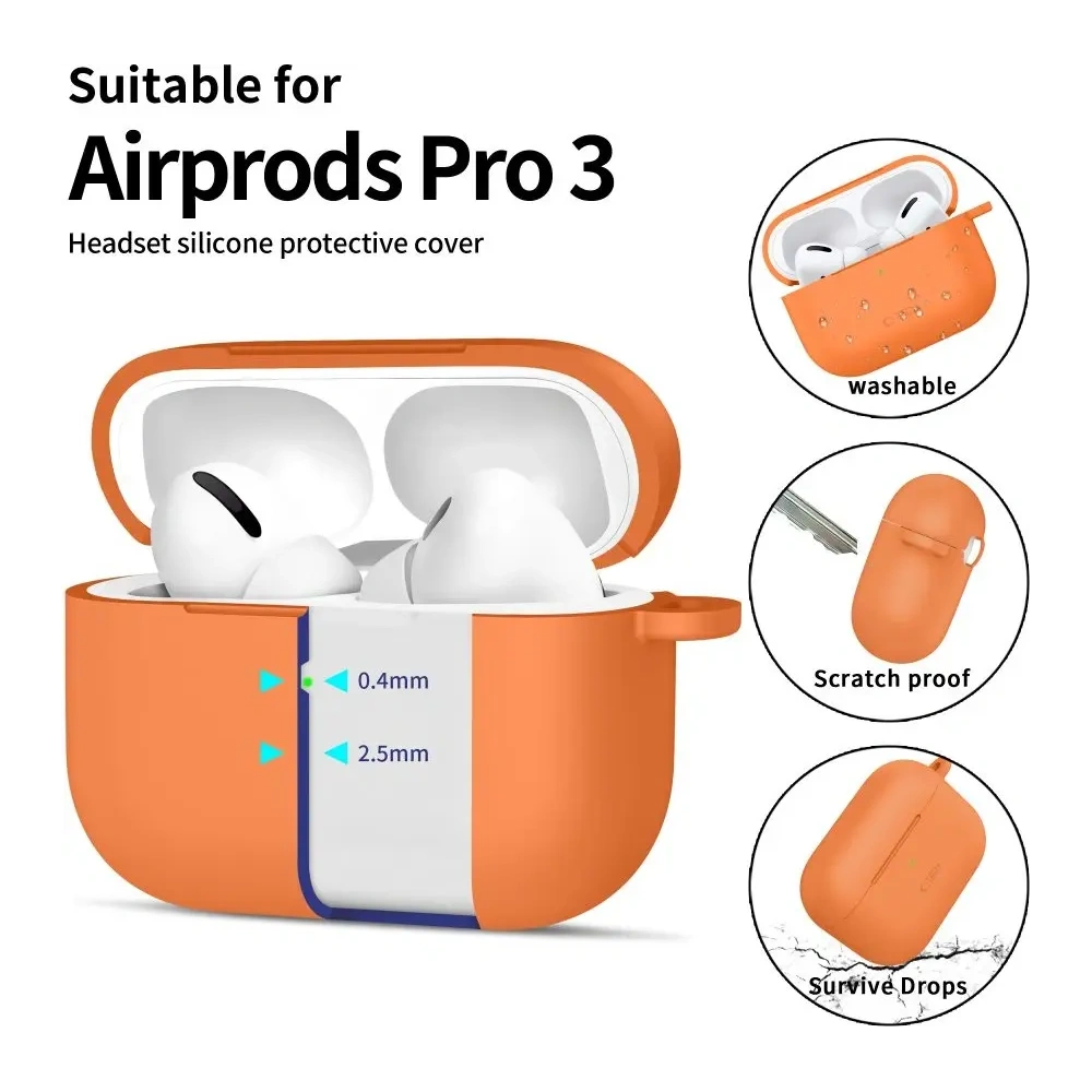 Etui Tech-Protect Silicone Hook do Apple AirPods Pro 3 Cosmic Orange
