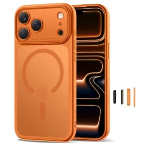 Etui Tech-Protect Magpeak MagSafe CC do Apple iPhone 17 Pro Matte Cosmic Orange