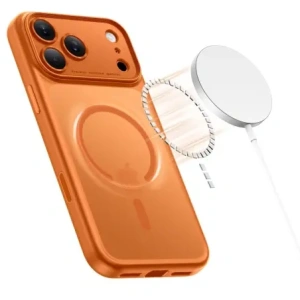 Etui Tech-Protect Magpeak MagSafe CC do Apple iPhone 17 Pro Matte Cosmic Orange