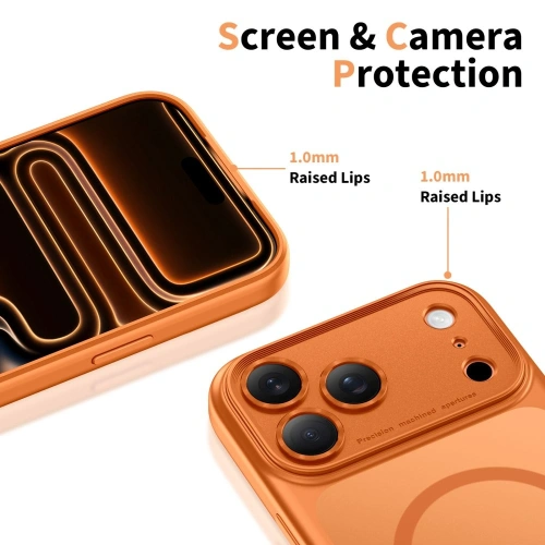 Etui Tech-Protect Magpeak MagSafe CC do Apple iPhone 17 Pro Matte Cosmic Orange