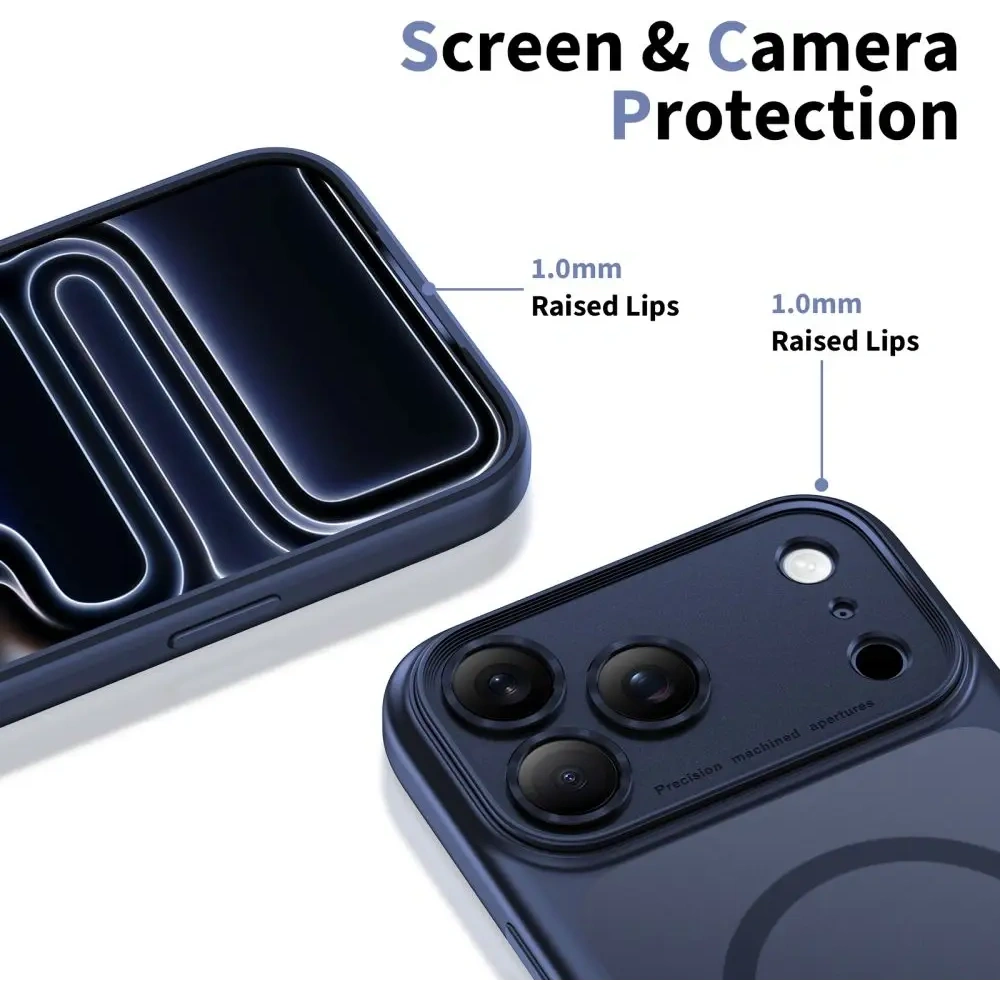 Etui Tech-Protect Magpeak MagSafe CC do Apple iPhone 17 Pro Max Matte Deep Blue