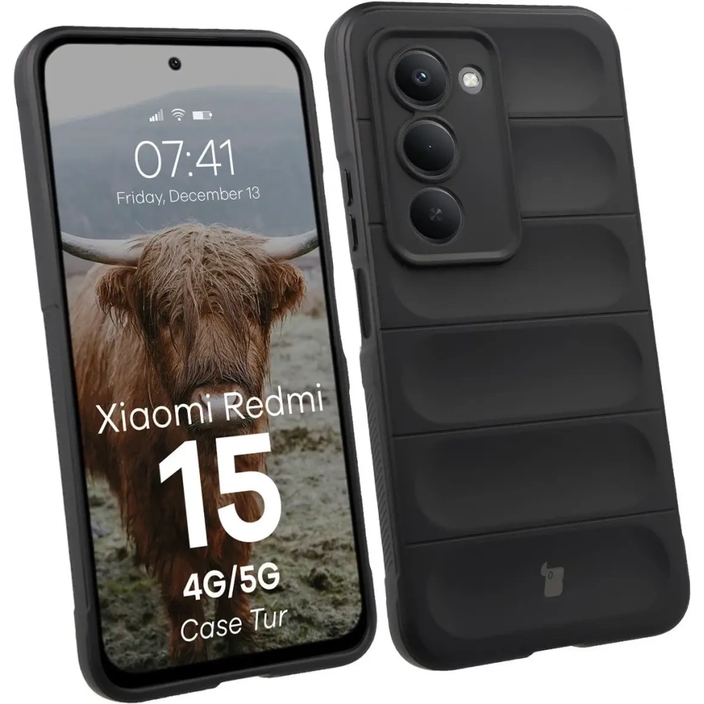 Pancerne etui Bizon Case Tur do Xiaomi Redmi 15 4G / 5G czarne
